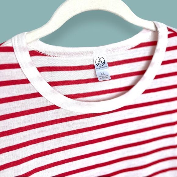 ALTERNATIVE round neck stripe T Size XL - Picture 3 of 6